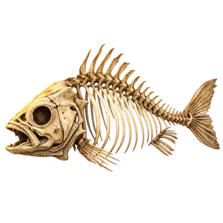 A fish skeleton